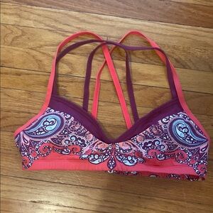 ATHLETA Paisley Print Strappy Bikini Too or Sports Bra XXSmall
